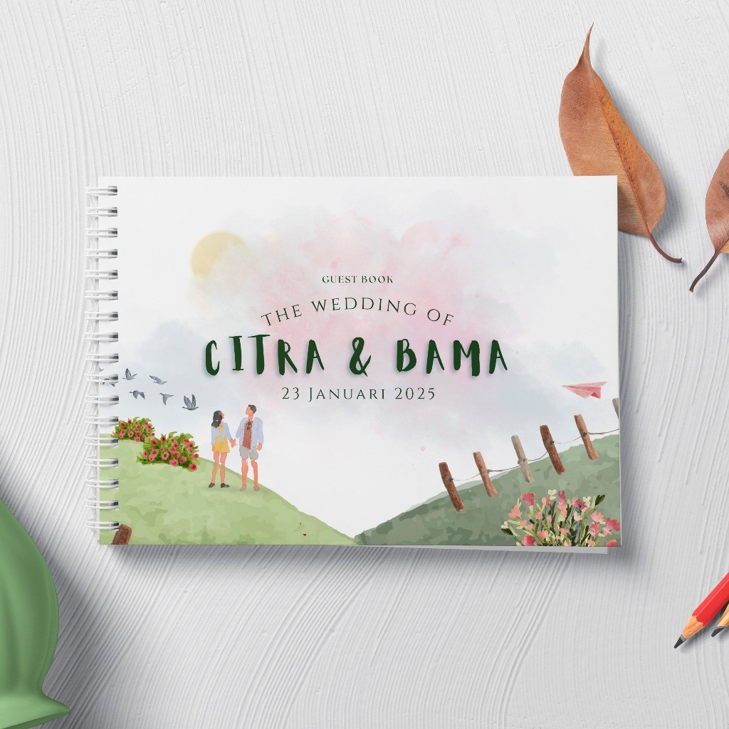 

Aneka Custom Buku Tamu Pernikahan - Soft Cover Guest Book Guestbook Minimalis GBC8