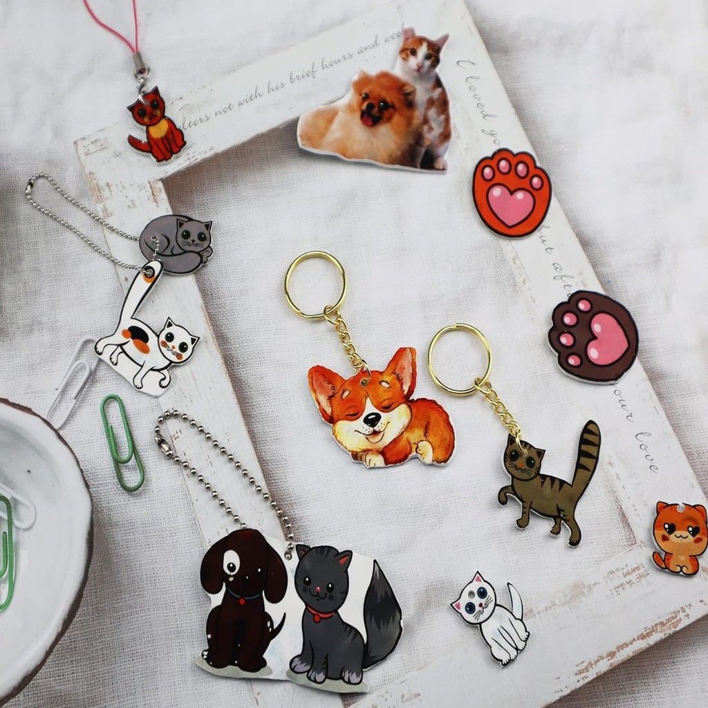 

10pcs White Printable Shrink Plastic Sheets for Ink Jet Printers Shrink Art Paper Shrink Film for Earrings Necklace Keychains