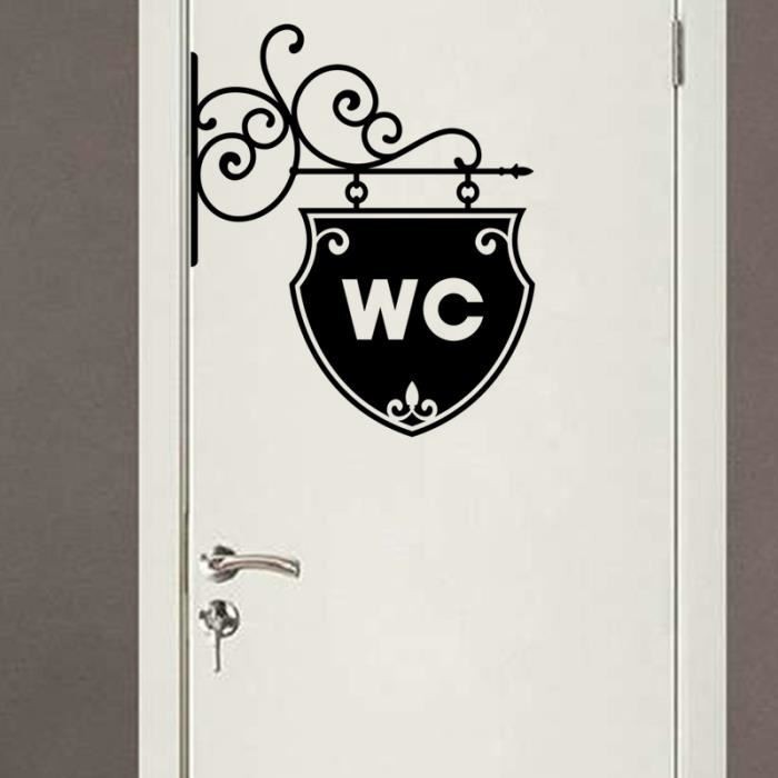Wall Stiker WC Sign Pintu Kamar Mandi Toilet Cutting Sticker Dekorasi