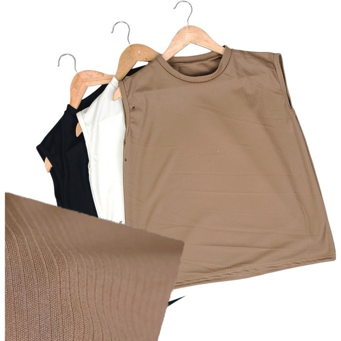 True Winner - Kaos Rajut Tanpa Lengan Wanita Inner Rajut Wanita