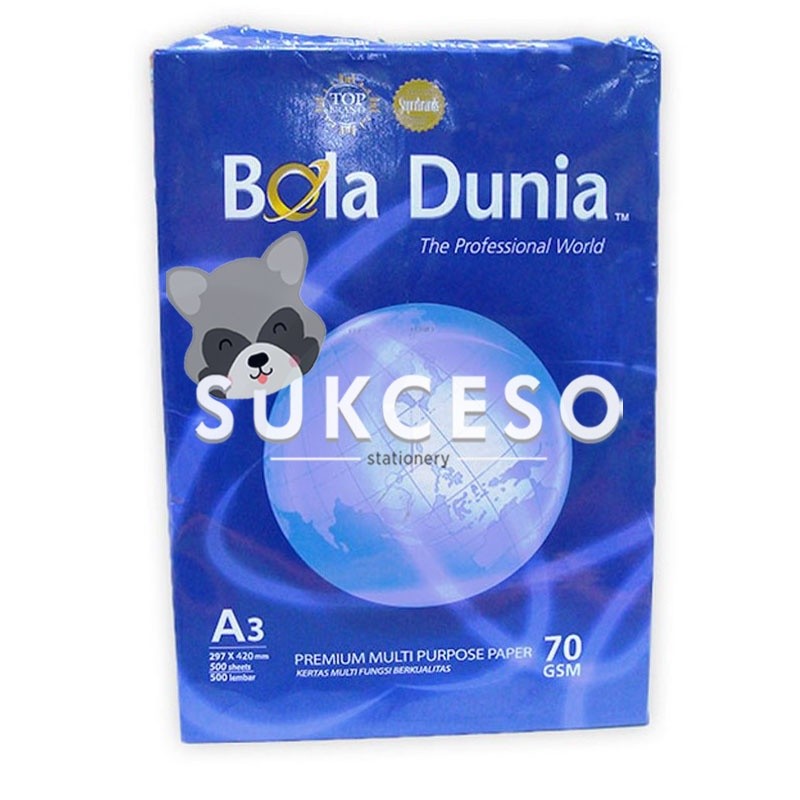 

Bola Dunia A3 70gr Kertas HVS Print/Fotocopy