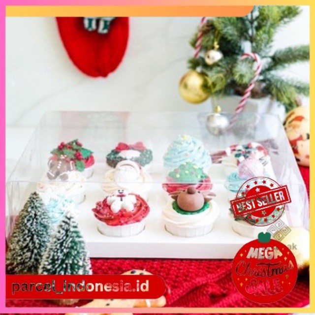 

Box Mika Cupcake, Pudding Cup, Pie (20pcs) 9 dan 12 Lubang