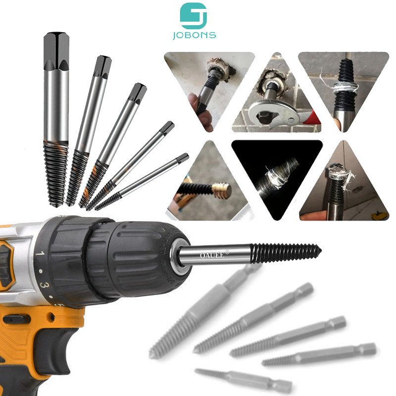 Screw Extractor Set / Tap Balik Pembuka Baut Rusak Set / Mata Bor Screw Bolt Extractor