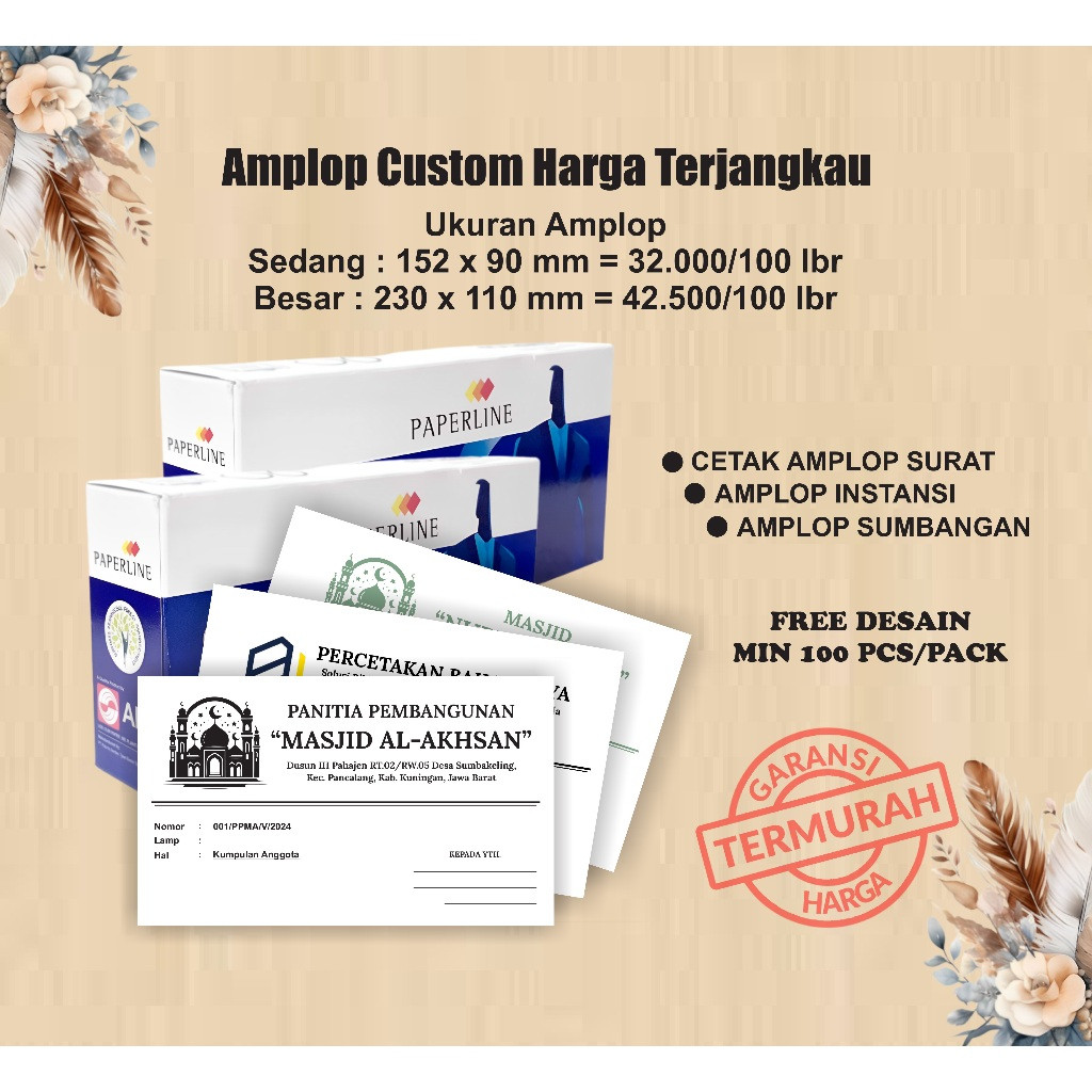 

Cetak Amplop Surat / Amplop Instansi / Amplop Sumbangan Custom dll