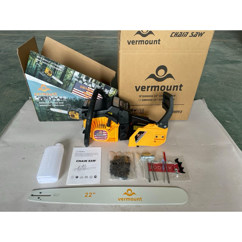 CHAINSAW MINI VERMOUNT 22” dan 25” KOMPLIT LASER BAR BAJA SINSO MINI SENSO BAGUS