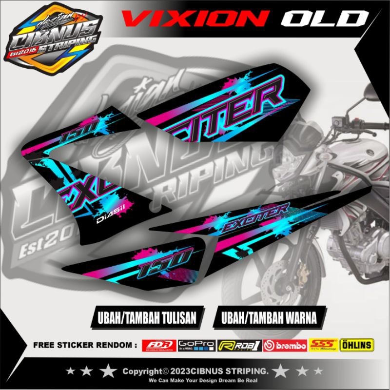 STRIPING VARIASI VIXION OLD MOTOR YAMAHA VIXION LAMA