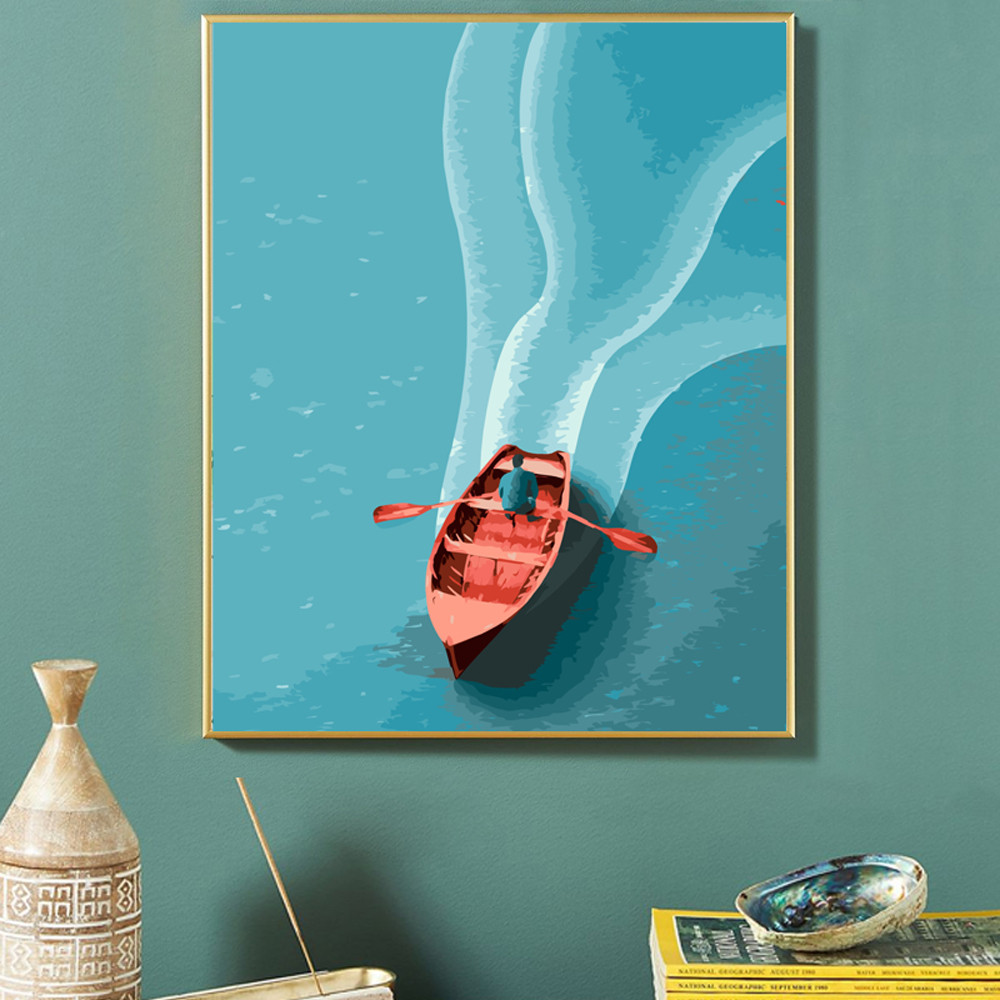 

Painting by Numbers For Adults Kits Gift Kids Landscape Boat Digita Oil Paint by Numbers Dropshipping On Canvas Home Deco