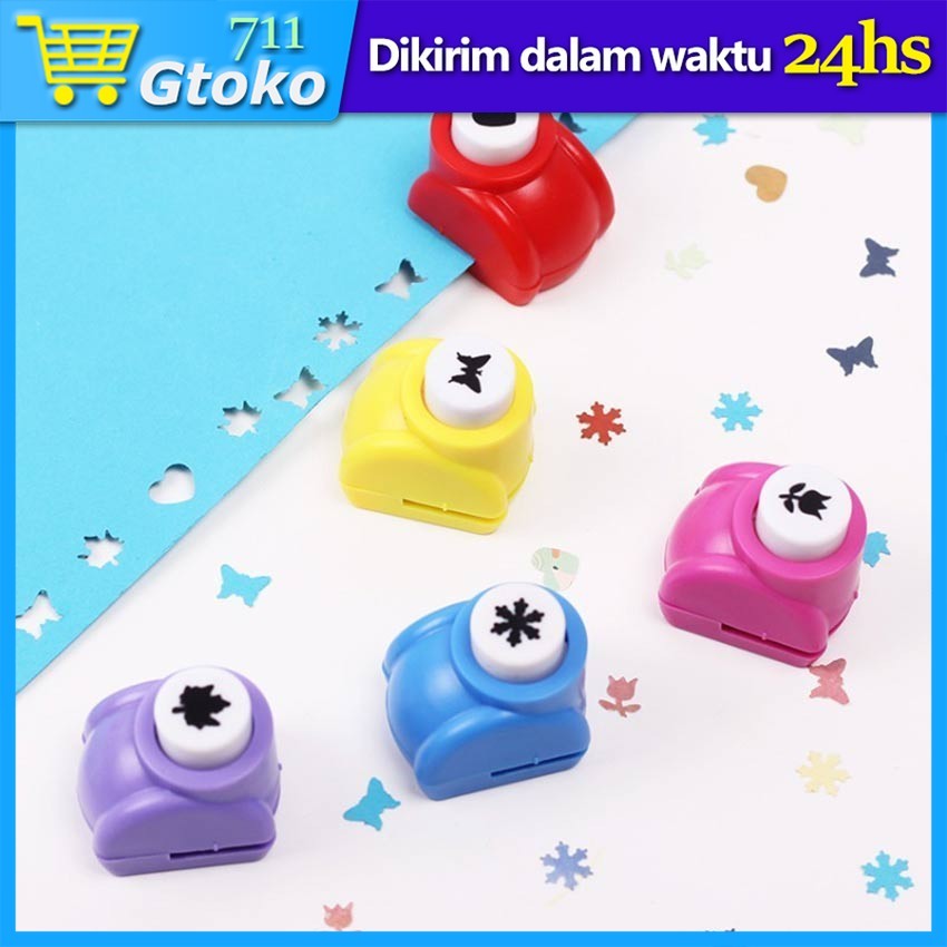 

Paper Puncher Mini Paper Cutting Embossing Craft Pembolong Kertas Berbagai Bentuk isi 4 Pcs