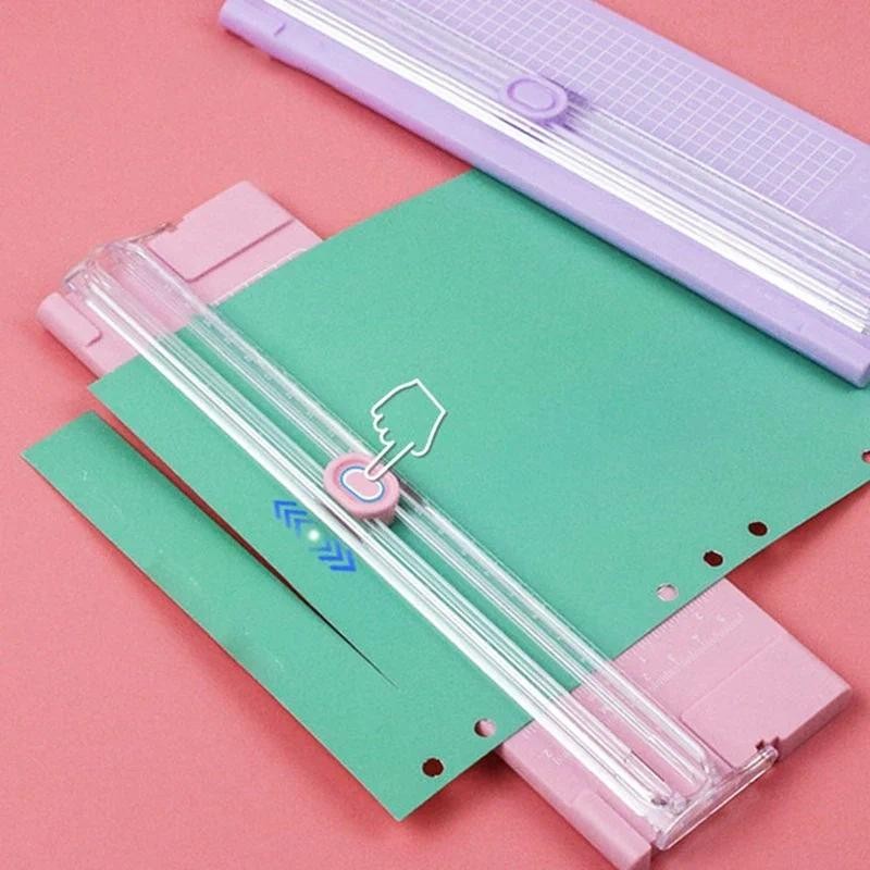 

1PC Portable mini two-way A4 paper cutter manual cut photo card machine office paper cutter handbook artifacts