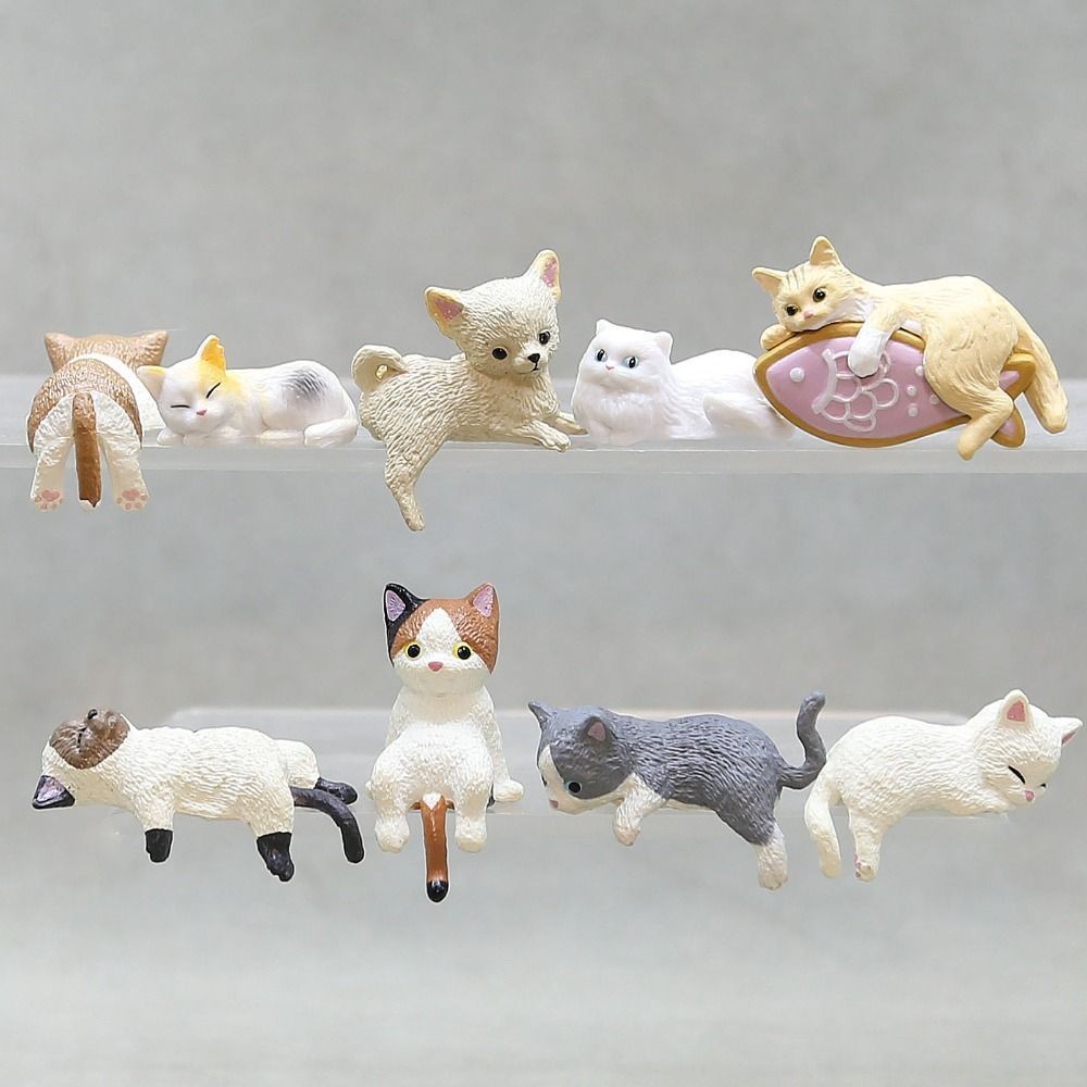 

Healing Edge Simulation Cat Miniature Figurine Computer Cup Car Edge Decoration Ornament DIY Resin Crafts Cream Gel Accessories