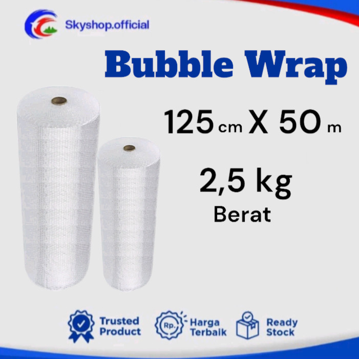 

Bubble Wrap Packing 125cmx50mx2,5 kg Bubble Wrap Packing Murah