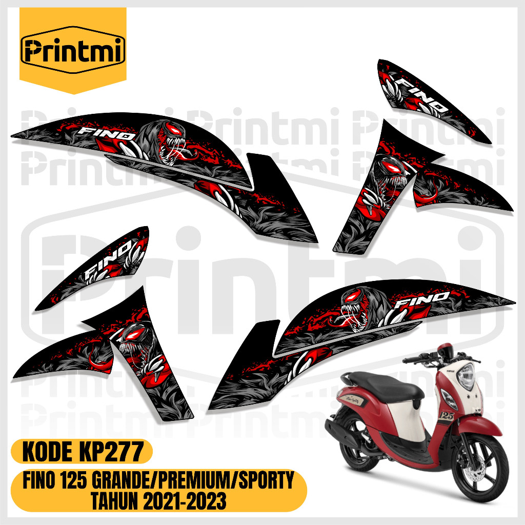 Printmi Striping Stiker Motor Fino 125 Grande Premium Sporty 2021 2022 2023 2024 Variasi Yamaha Simp