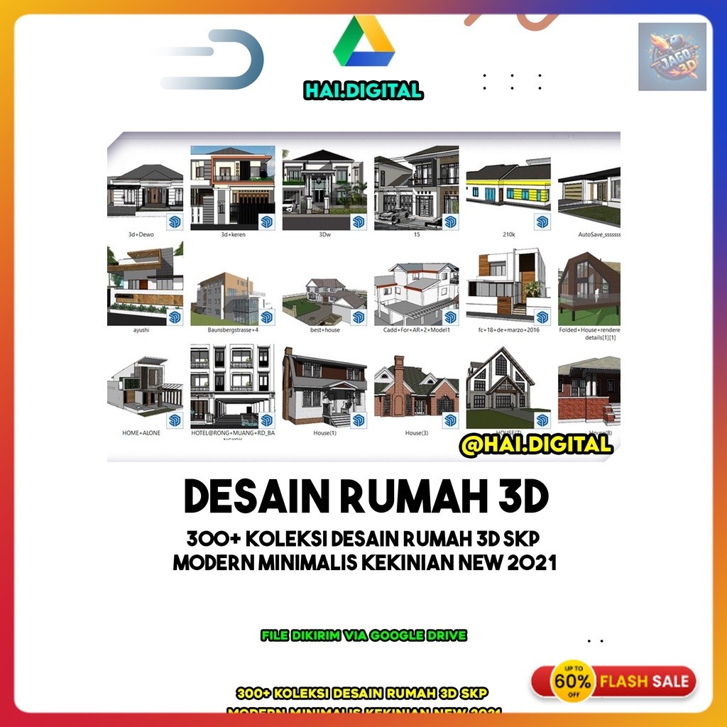 300+ Koleksi Desain Rumah 3d skp Modern Minimalis Kekinian New 2021 HD