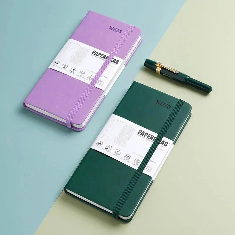 

Self Filled Weekly daily Notebook Minimalist Girl Weekly Calendar Notebook Diary Weekly Plan Portable Pocket Book 95x189x19mm