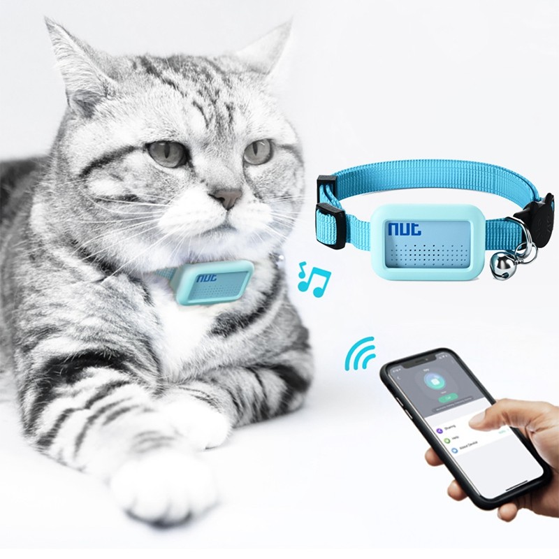 Nut Waterproof Bluetooth GPS Pet Locator Anti-Lost Collar Dog Cat Smart Positioning Tracker Position