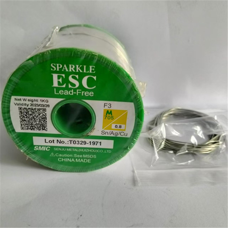 BulkSENJUsolder wire M705 lead-free silver solder wire 0.8mm, 3.0 silver solder wire flux content 3%