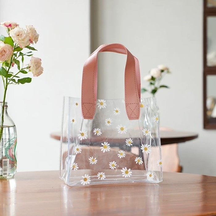 

Tas hampers transparan mika ulang tahun anak Goodie bag bingkisan - Pink