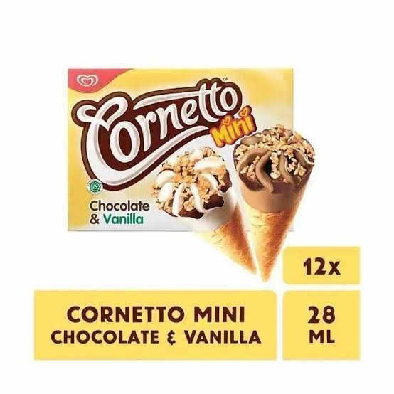 

New Item CORNETTO MINI CHOCOLATE VANILLA 12 X 28ML