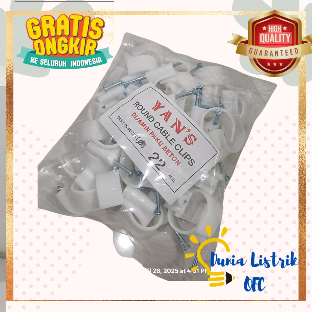 Klem Beton no. 22 Klem Beton no. 17  Klem Beton no. 19 YAN'S Klem Kabel NO. 17 Klem Pralon Listrik K