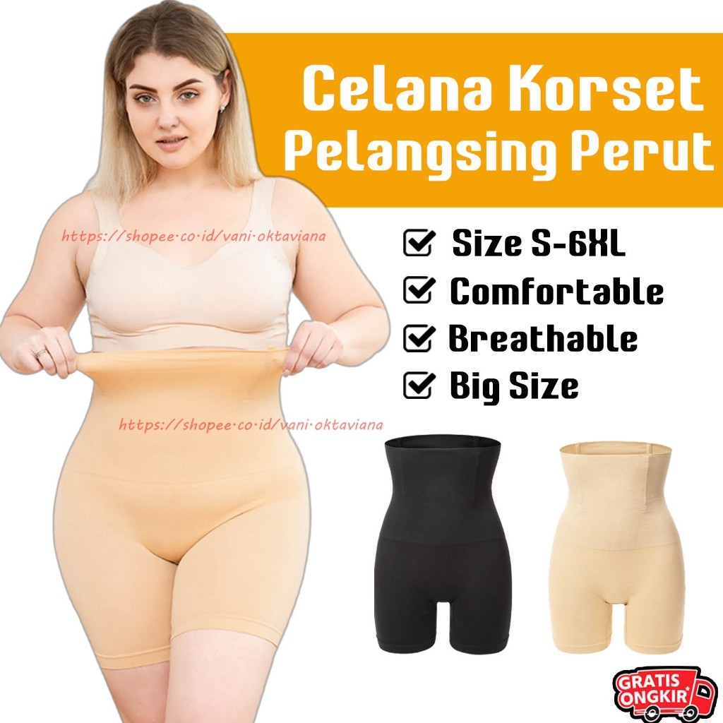 DHOLISHOP.ID Korset Pelangsing Perut Buncit Korset Celana Korset Pelangsing Perut Korset JUMBO UK S-