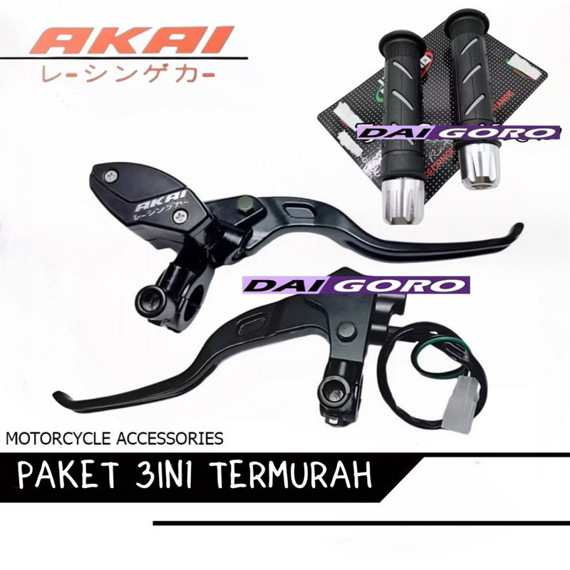 [ Paket 3in1 Murah ] Master Rem Oval Akai Model KTC Plus Handgrip Grip Sisik Domino Original Plus Ja