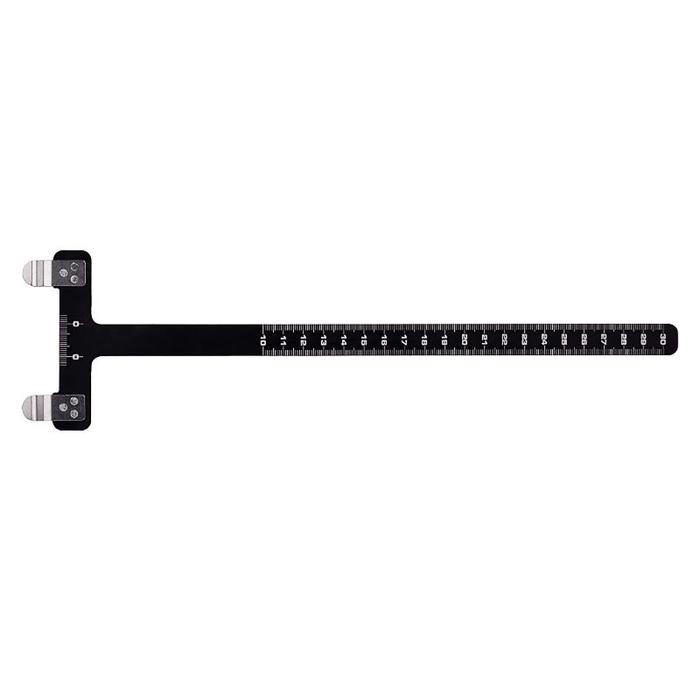 Bow Square Fismil Elong T Gauge Fismil Panahan Topoint Fismil T Scale Penggaris Busur Panah - Hitam 