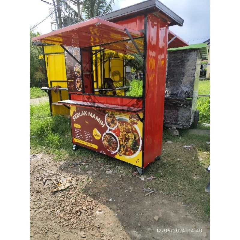 gerobak jualan booth portable booth semi container