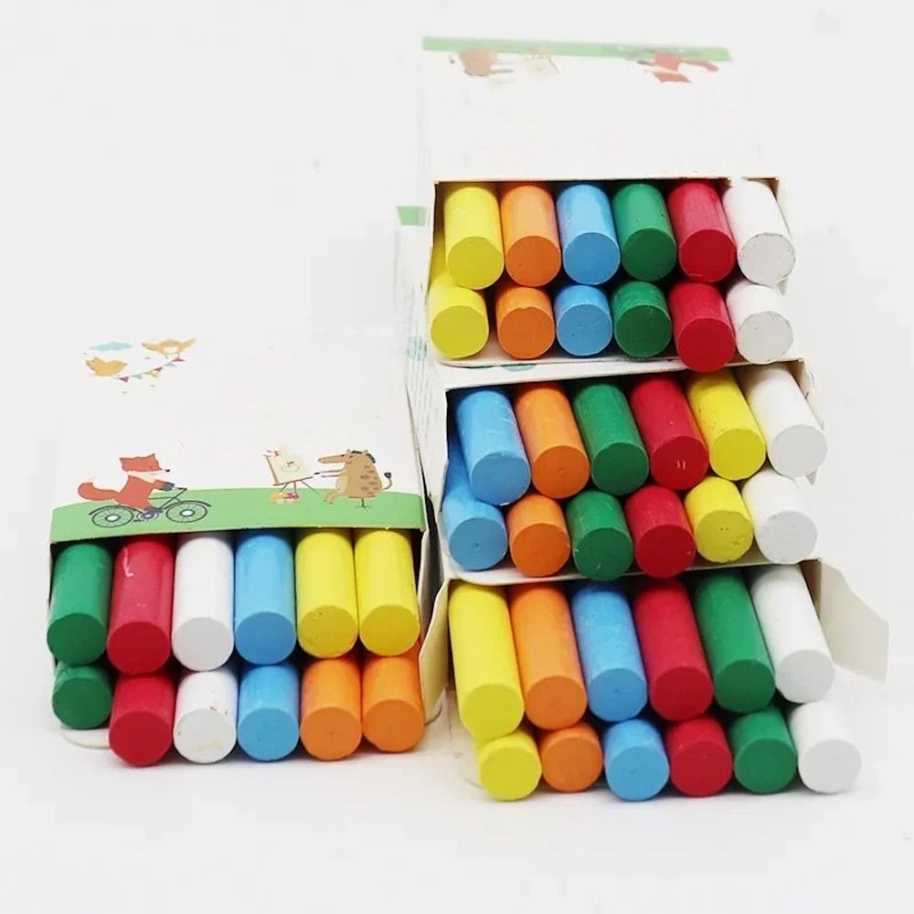 

Creative Non-toxic Dust Free Chalk Drawing Pens DIY Painting Teacher Chalk White Pen Markers Solid Water Chalk For School