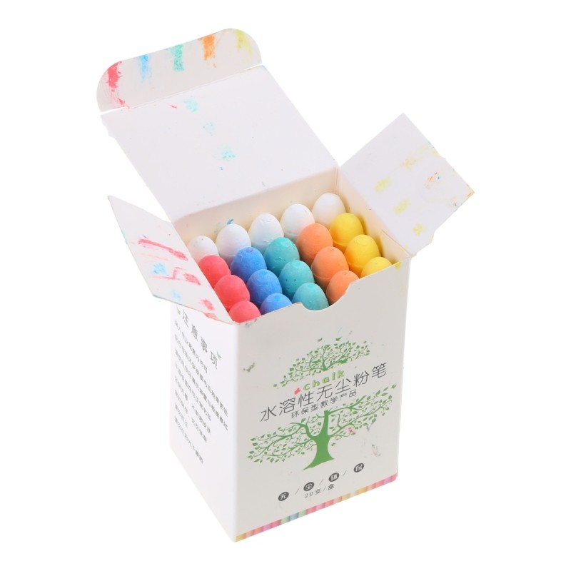 

Washable Sidewalk Chalk Jumbos Chalk Outdoor Street Chalk Dust Free Solid Water Chalk for Blackboards Teacher Children K0AC