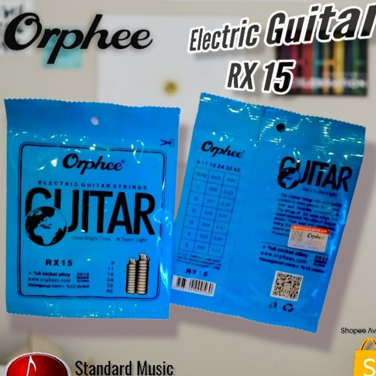 Senar Gitar Elektrik Orphee rx15