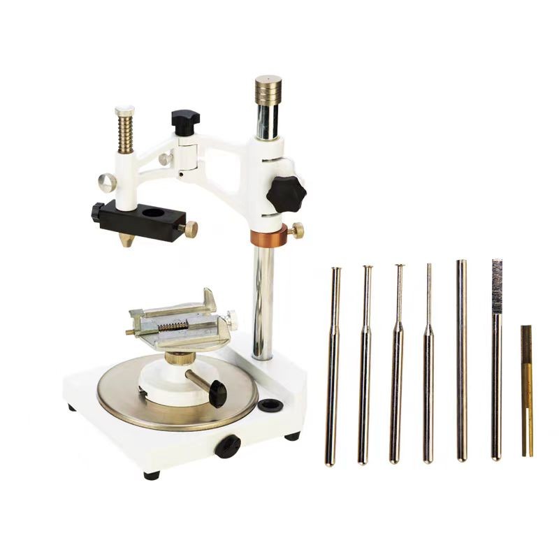 Dental Lab Surveyor Visualizer with 7 Tips Dental Equipment parallelometer Square Base