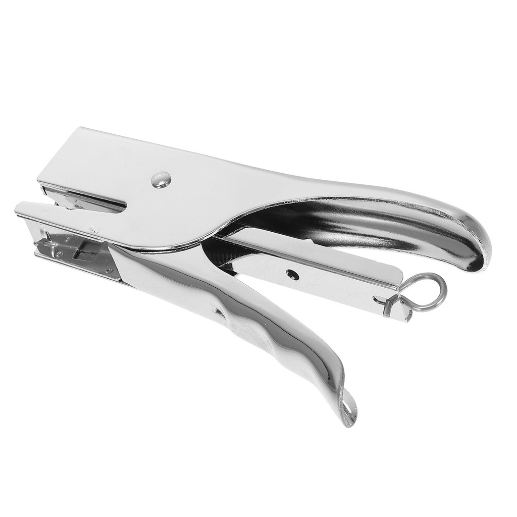 

1pc 20 Sheets Nailer No-Jam Hand Grip Metal Stapler Heavy Duty Desktop Stapler without Stitching Needle (Silver)