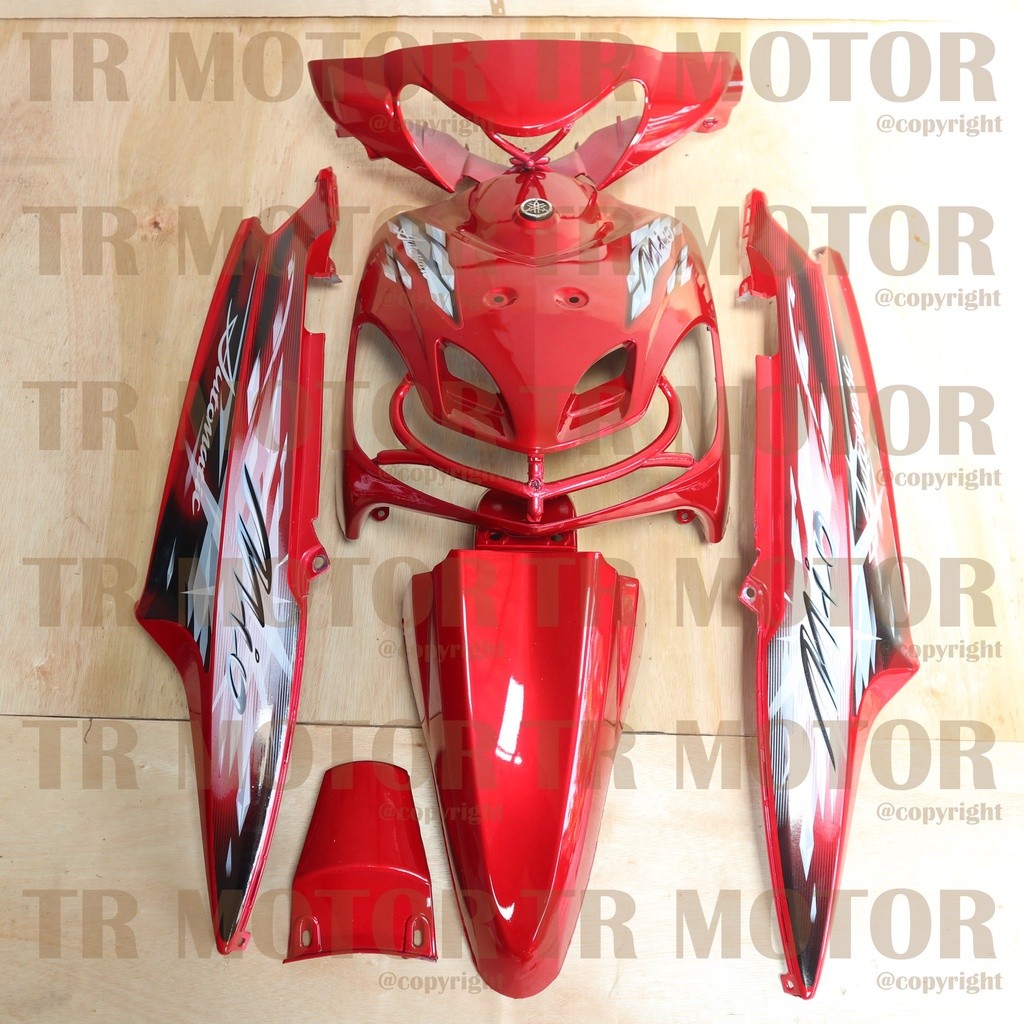Bayar Ditempat - Body Mio Sporty Full Set 2009 Merah Body Halus Mio Sporty Mio New - Bahan ABS