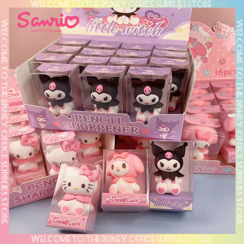 

New Kuromi Silicone Pencil Sharpener Cute Single Hole Pencil-sharpener Eraser Pencil Sharpener Two-in-one Learning Stationery.