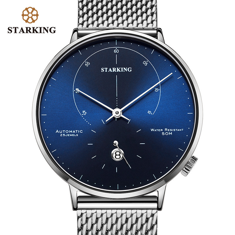 Jam Tangan Pria STARKING Automatic Watch Relogio Masculino Self-wind 28800 Beats Mechanical Movement