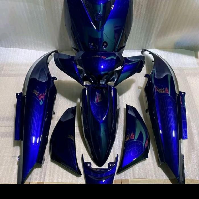 paketan full bodi alus Yamaha mio J warna Moonlight blue / cup bodi mio J warna custom / satu set bo