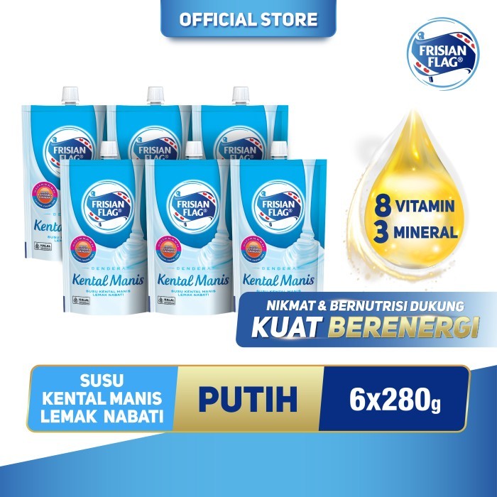 

Frisian Flag Bendera Kental Manis Pouch 280g [6 pcs]