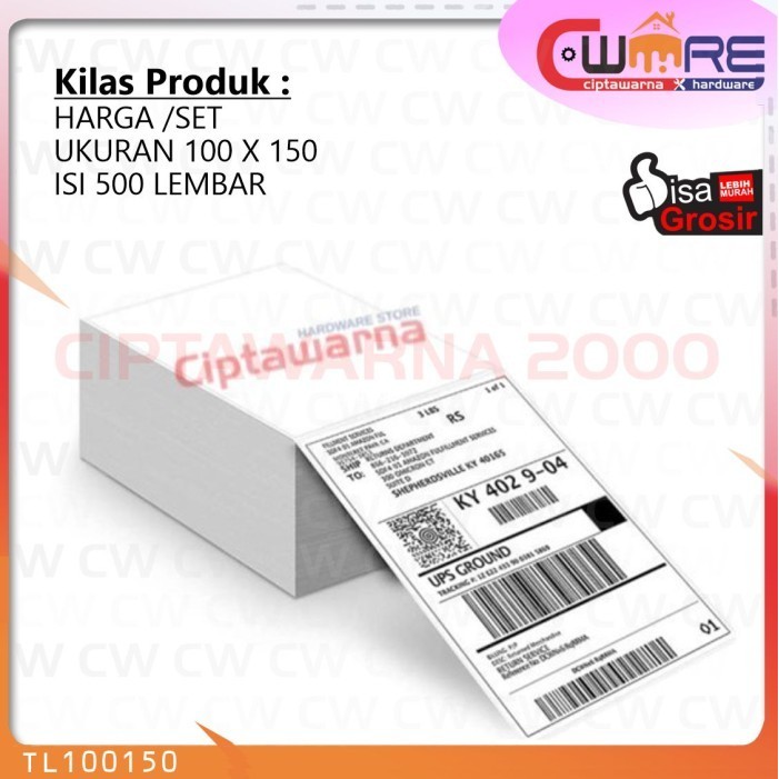 

INTEX Kertas Label Printer Thermal 100x150 mm 500 Lembar Lipat -CwNs