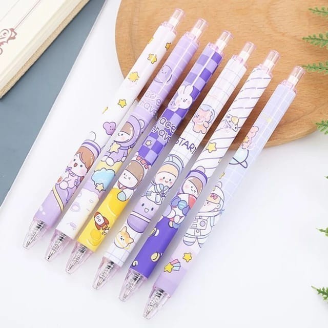 

Pulpen Gel Motif Cartoon Pulpen Pelajar Dan Kantor Pena Lucu Purple Series Kawaii Gel Ink Pen 606