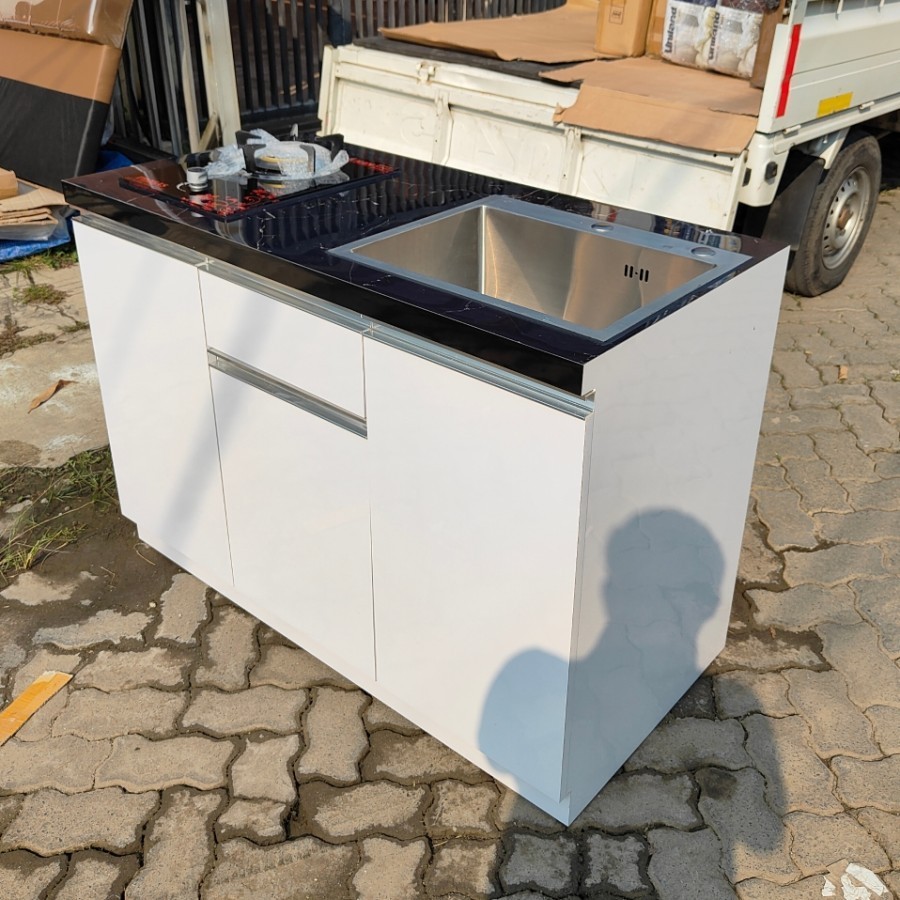 kitchen set dapur minimalis / Rak kompor / rak wastafel / lemari dapur top granit tile ukuran 120x80
