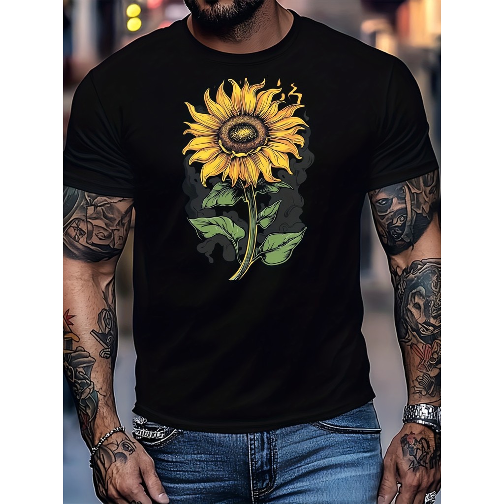 Kaos Pria Bunga Matahari Kaos Pria Distro Kaos Pria Keren Kaos Katun Nyaman Kaos Pria Premium Kaos P