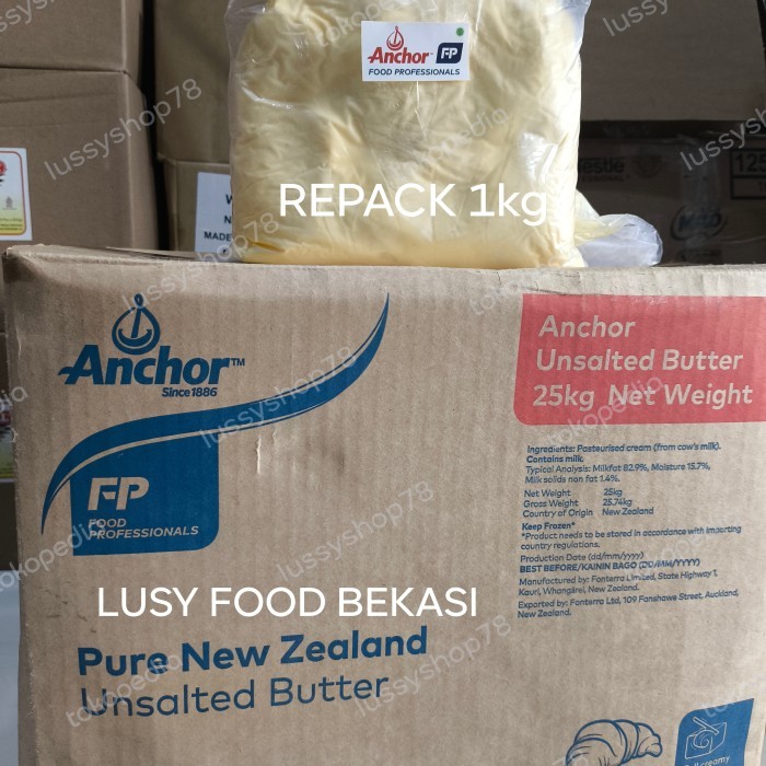 

[[PROMO]] anchor butter unsalted 1kg - extrabublewrap