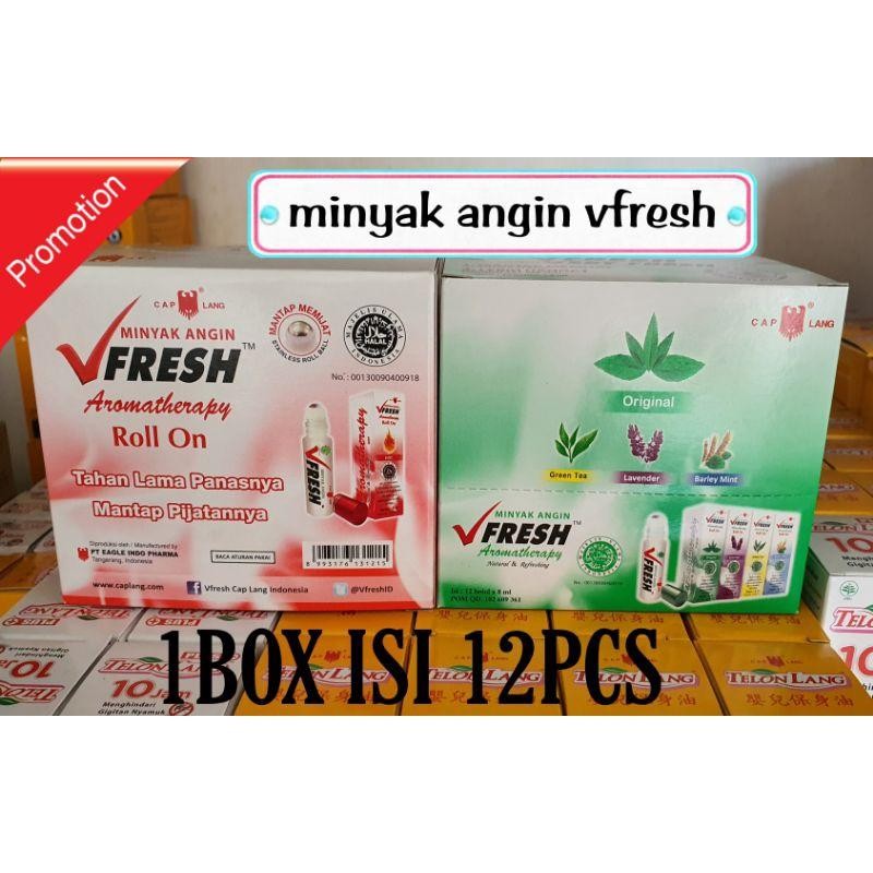 Caplang Minyak Angin Vfresh 8ml Hot Original 1box isi 12pcs