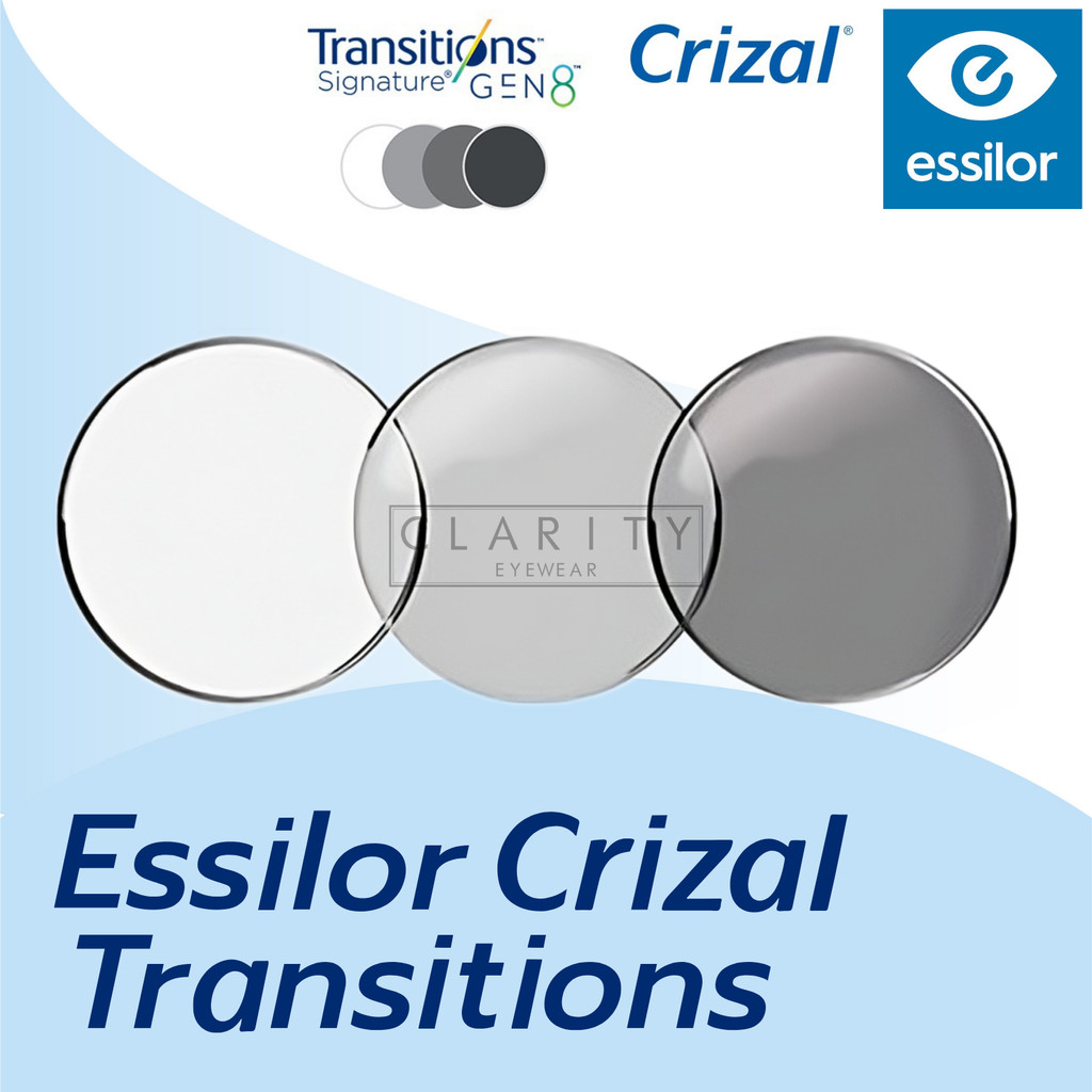ESSILOR TRANSITIONS Signature Gen-8 / Lensa Photochromic Grey Essilor