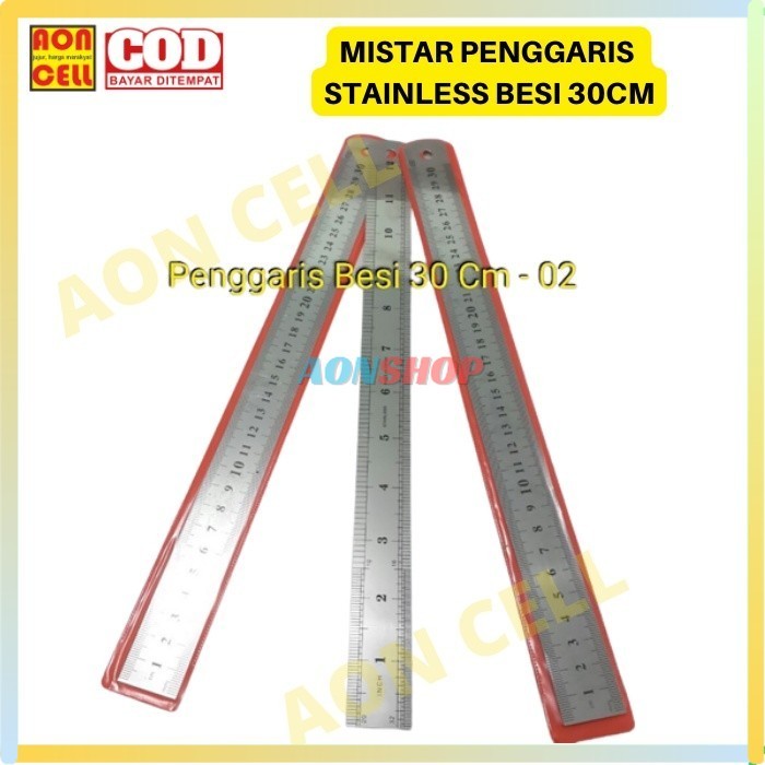 

[AS] penggaris besi mistar stainless 30cm 30 cm garisan stainless