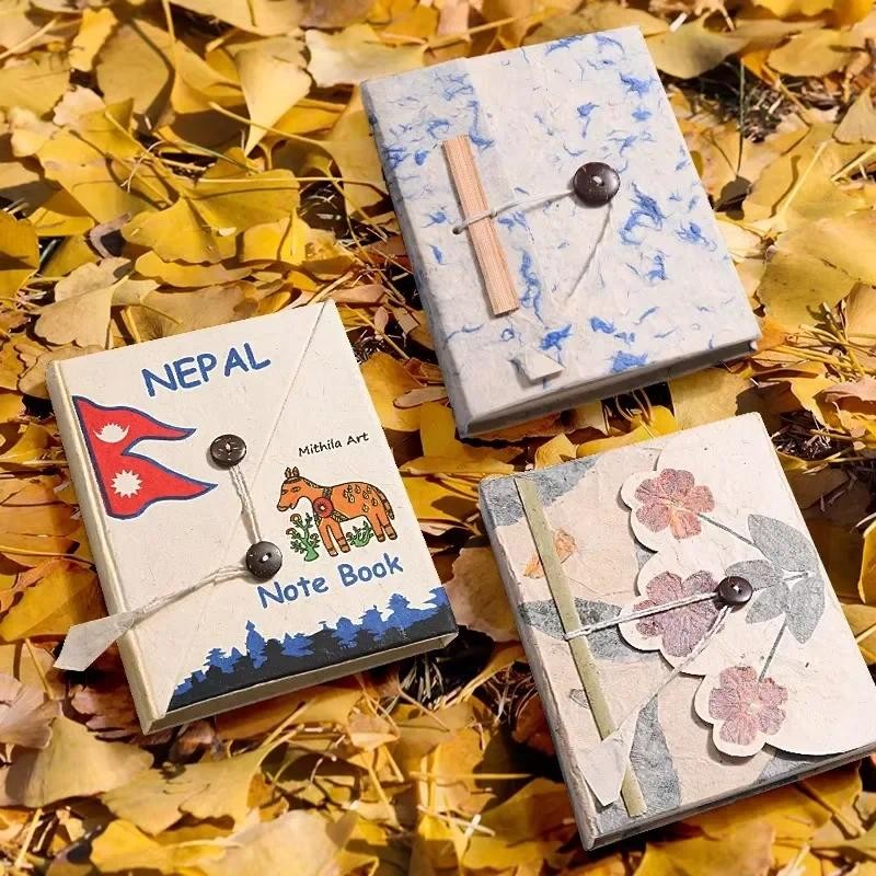 

Nepal Handmade Loca Paper Pocket Notebook Small Fresh for School Supplies Stationery Journal Office Durable Creative Gift Desk