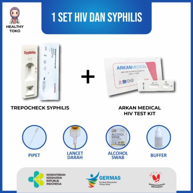 Paket HIV dan Sifilis Terpisah 2 Set Termurah - Indec SD Bioline IS