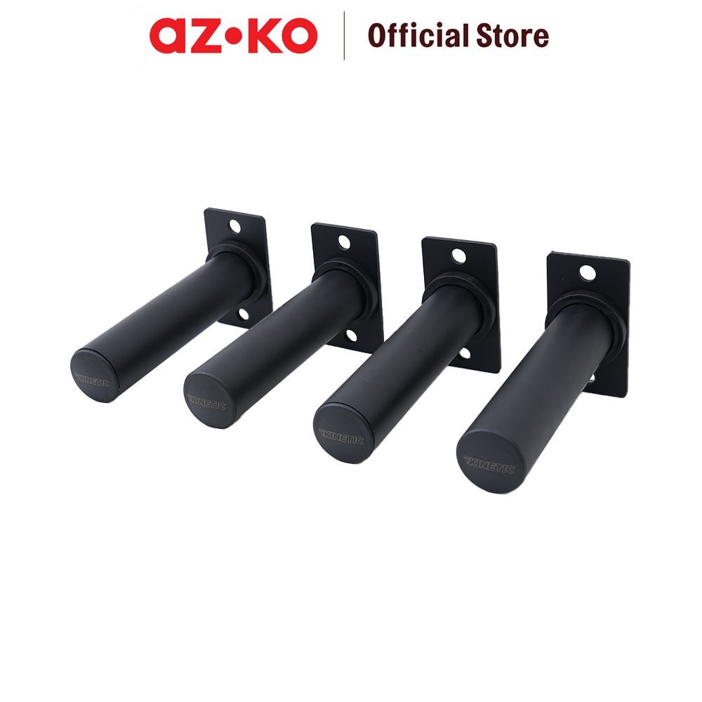 AZKO Kinetic 4 Pcs Rak Pelat Beban Dinding - Hitam Organizer Gym Tempat Simpan Wight Plate Wall Moun
