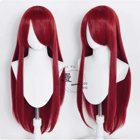 READY STOCK wig base cosplay 80 cm universal import new manmei - dark red