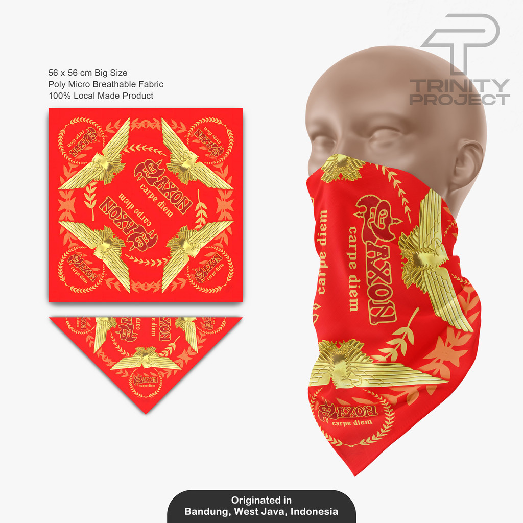 Saxon - Bandana /Paisley Masker Scarf /Band Death Metal /Bandana Slayer Unisex /Skena Aksesoris Outf